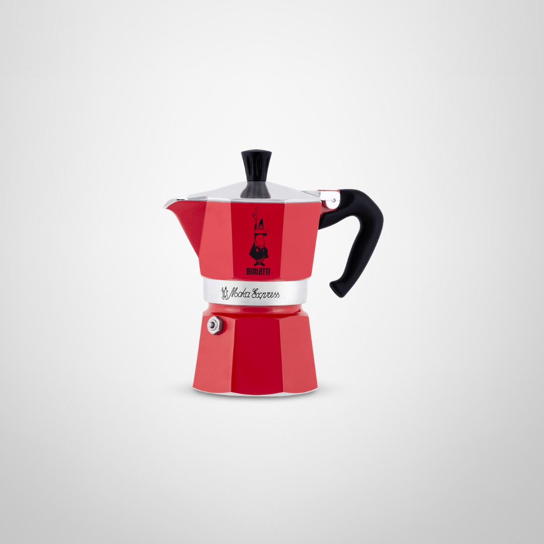 Cafetera Italiana 3 Tazas &quot;Moka&quot; Roja BIALETTI