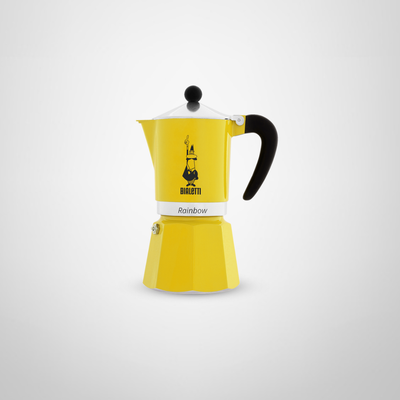 Cafetera Italiana 6 Tazas Rainbow Amarillo BIALETTI