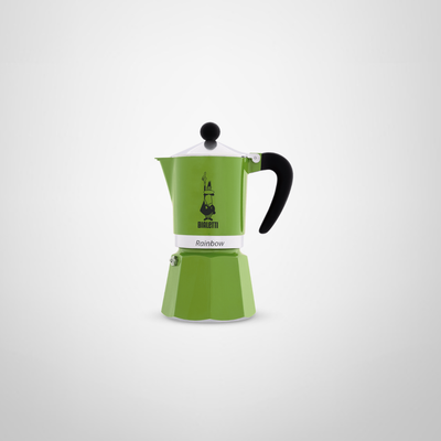 Cafetera Italiana 3 Tazas Rainbow Verde BIALETTI