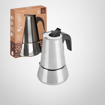 Cafetera de Acero Inoxidable 9 Tazas para Inducción