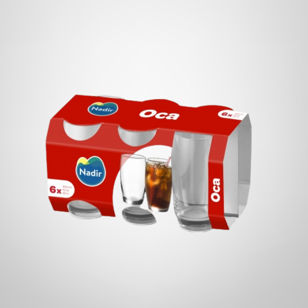 Juego de Vasos de Vidrio 300ml x6 &quot;Oca&quot; NADIR