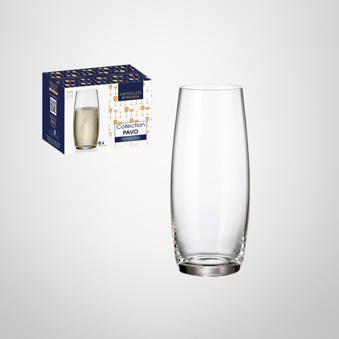 Juego Vasos de Cristal 270ml x6 &quot;Pavo&quot; BOHEMIA