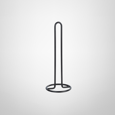 Portarrollo de Cocina de Hierro Negro Mate/Acero