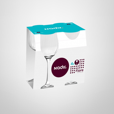 Juego de Copas de Vidrio Degustación x4 515ml ¨Fiore¨NADIR
