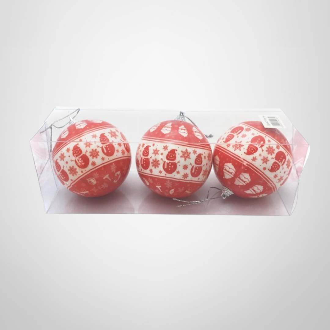 Set 3 Chirimbolos Navideños de 7cm con Diseño