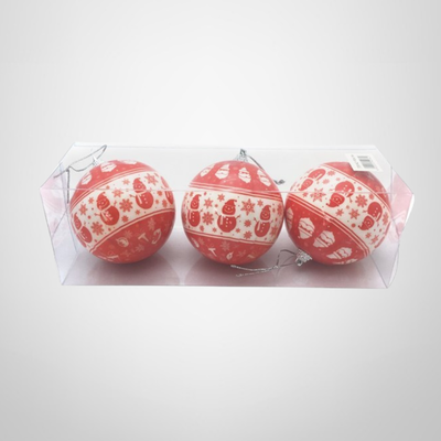 Set 3 Chirimbolos Navideños de 7cm con Diseño