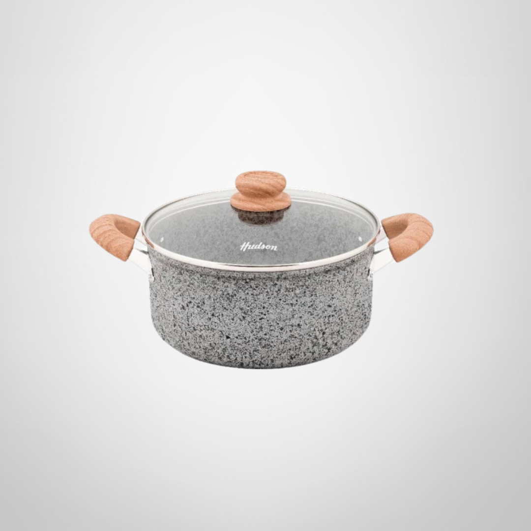 Cacerola &quot;Granito Stone&quot; de Aluminio Forjado 24cm HUDSON