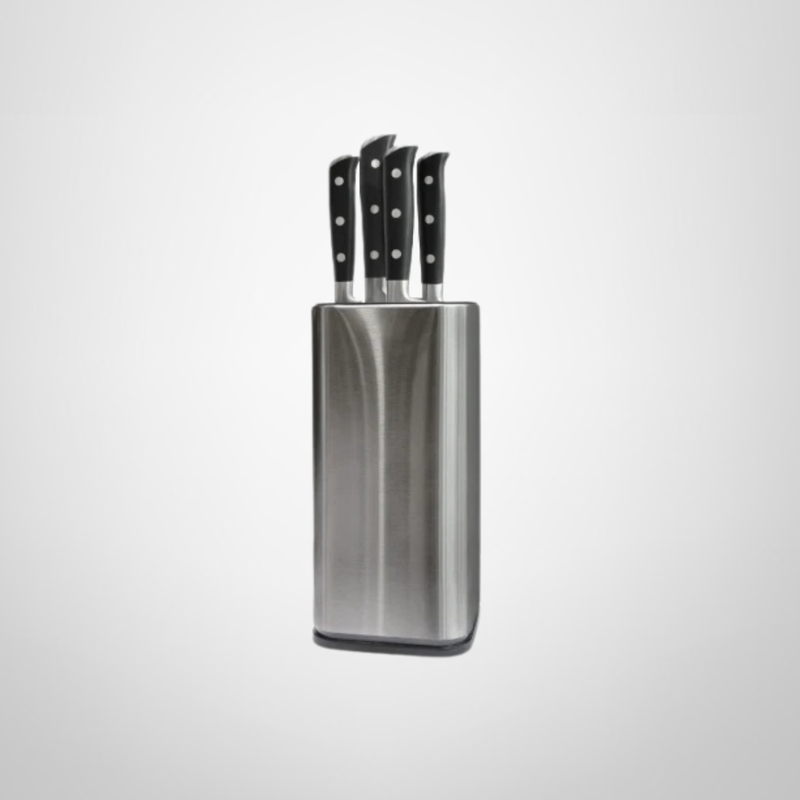 Juego de Cuchillos de Acero Inox. c/Taco 5 Piezas  &quot;Profesional&quot; HUDSON