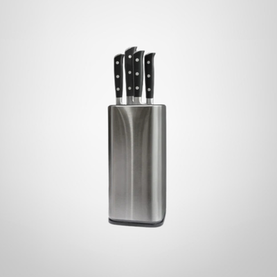 Juego de Cuchillos de Acero Inox. c/Taco 5 Piezas  &quot;Profesional&quot; HUDSON