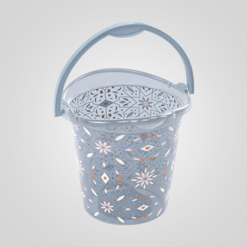 Balde 8 litros PLASÚTIL “Mandala” (Azul)