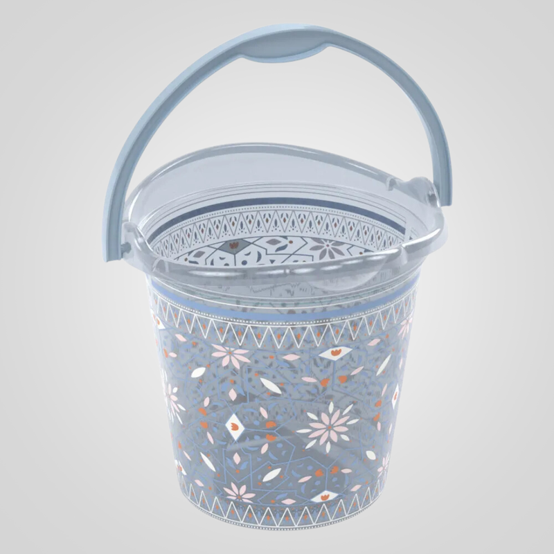 Balde 12 litros PLASÚTIL “Mandala” (Azul)