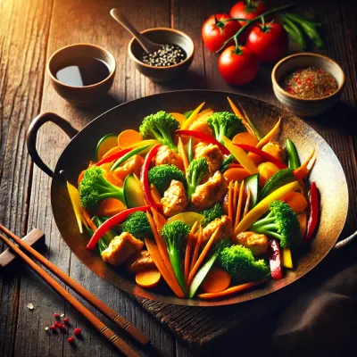 Receta: Pollo Salteado con verduras al Wok