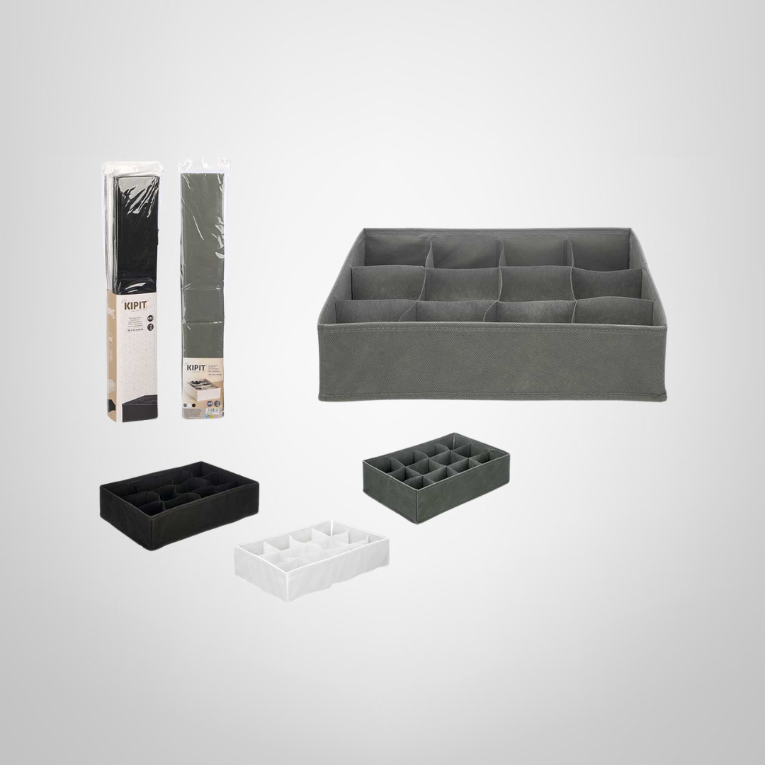 Caja Plegable Organizadora de Tela TNT c/Divisiones 36x24x10cm