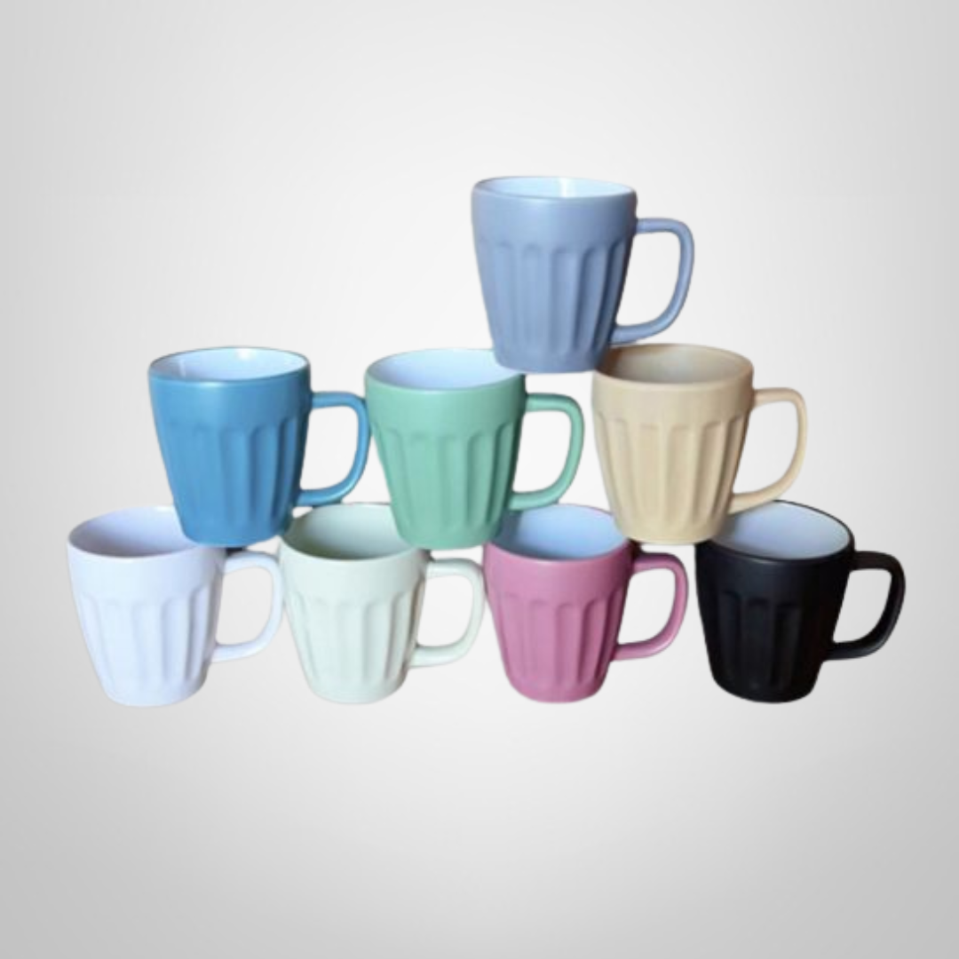 Taza de Ceramica 300ml Colores Surtidos 8,6×8,6cm