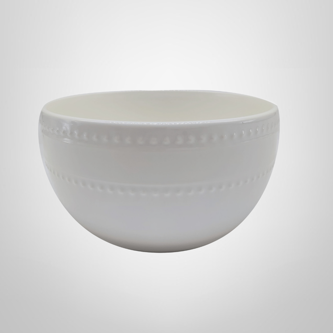 Bowl de Ceramica Labrado Blanco 14cm