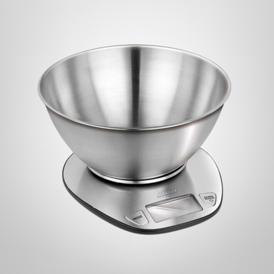 Balanza de Cocina de Acero Inoxidable c/Bowl a Pila