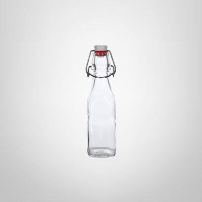 Botella de Vidrio Hermetica c/Tapa 0,5 Litros