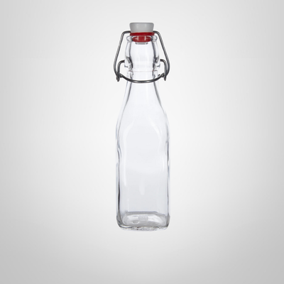 Botella de Vidrio Hermetica c/Tapa 1 Litro