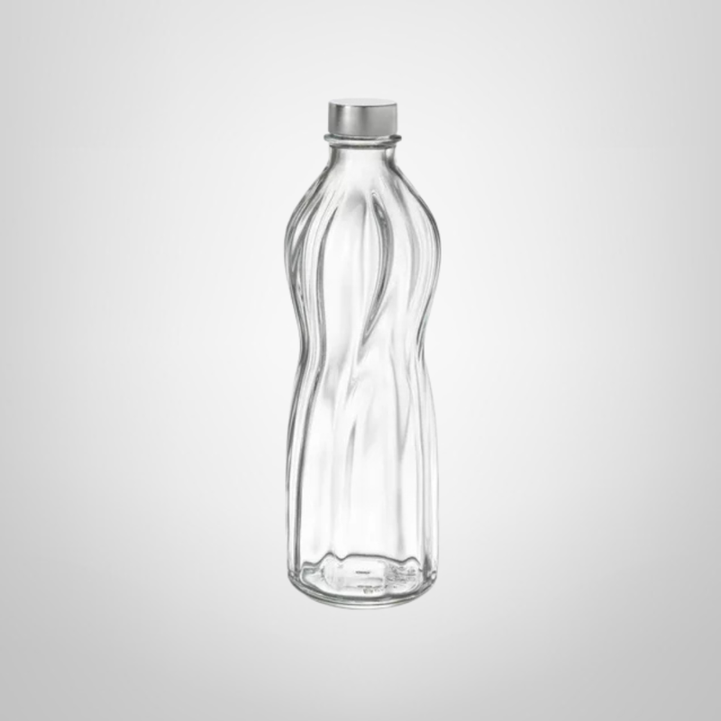 Botella de Vidrio Tapa Rosca de Metal 1 Litro