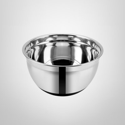 Bowl de 20cm de Acero Inoxidable c/Base de Silicona Antideslizante