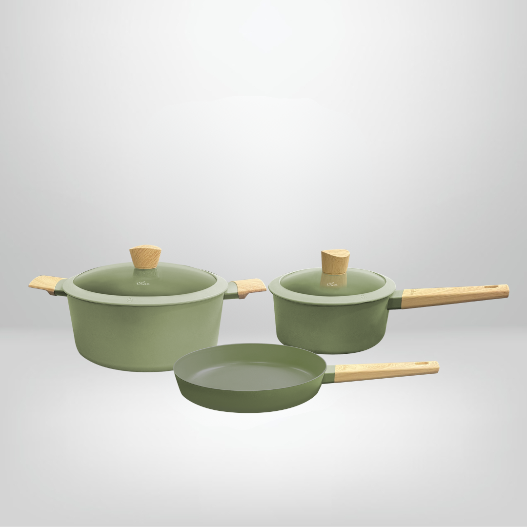 Bateria de cocina 5 piezas &quot;Olive&quot;  HUDSON