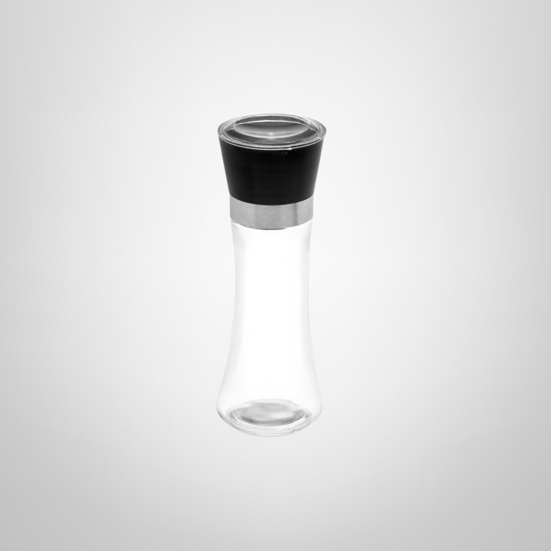 Molinillo Alto de Vidrio c/Tapa de Plastico Negra