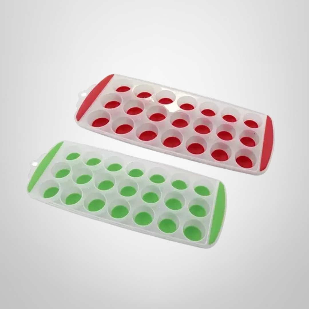 Cubetera de Plastico c/Base de Silicona 18 Hielos