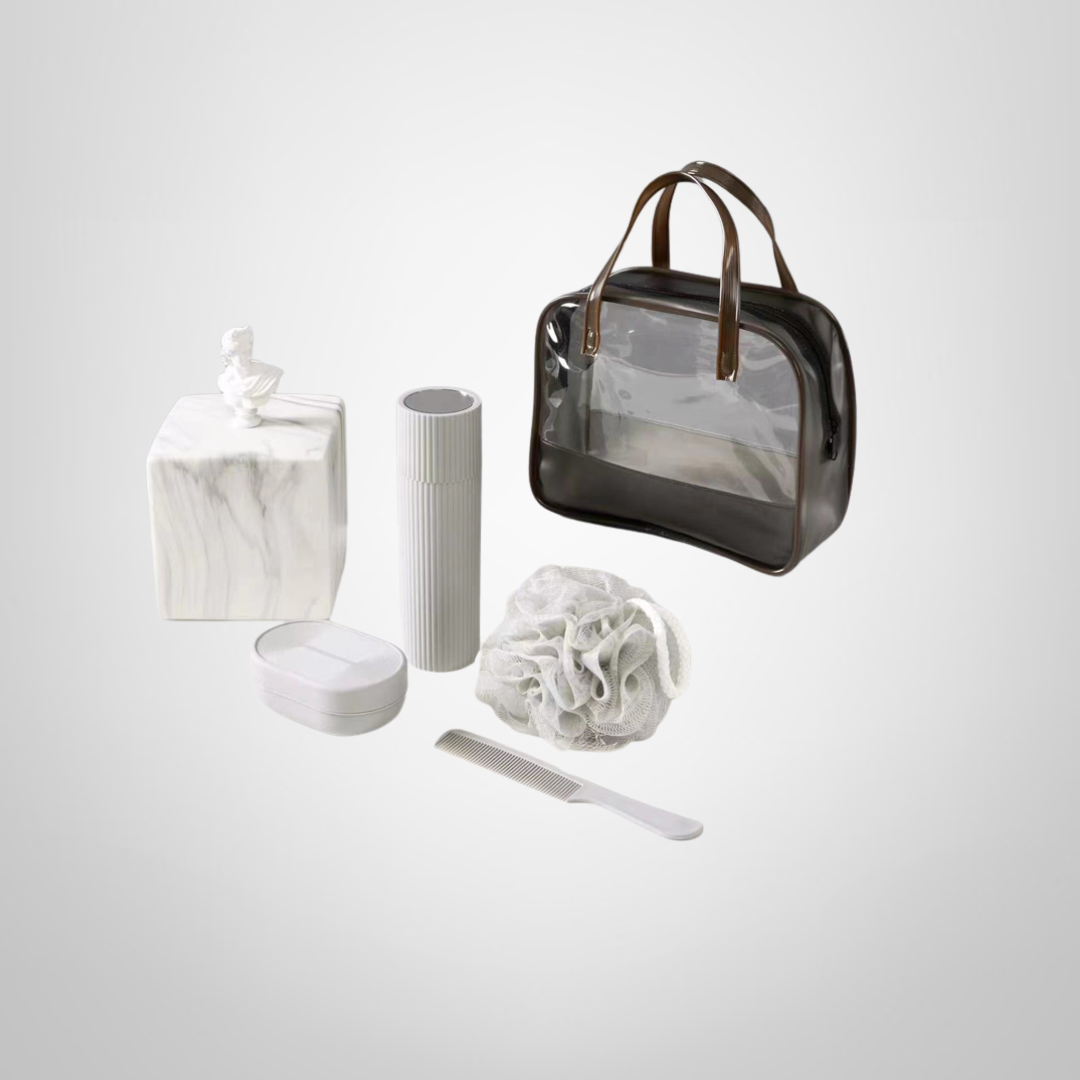 Set Club 4 Piezas y Bolso Transparente de Plástico &quot;Romantic&quot;