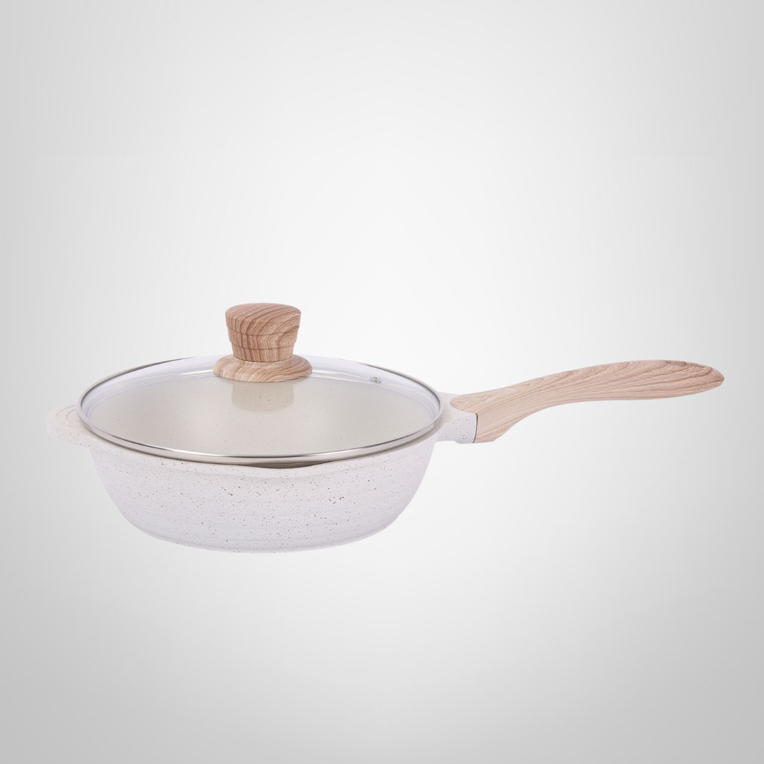 Wok c/Tapa de Cerámica Antiadherente 24cm &quot;Cuccina&quot; CUORI