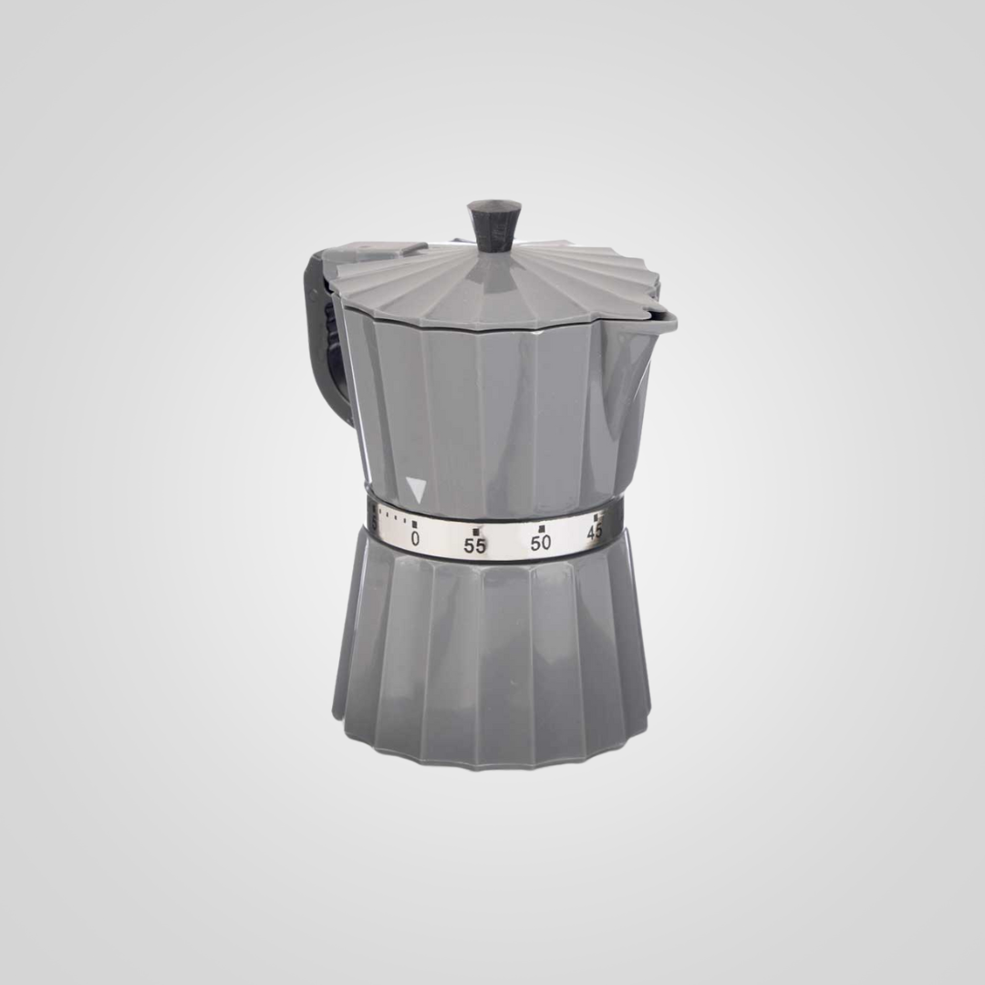 Temporizador de cocina con forma de cafetera