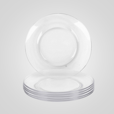 Platos transparentes llanos 22,6cm NADIR