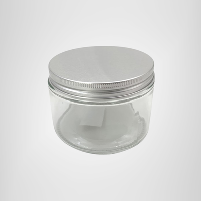 Frasco de vidrio con tapa de metal 490ml