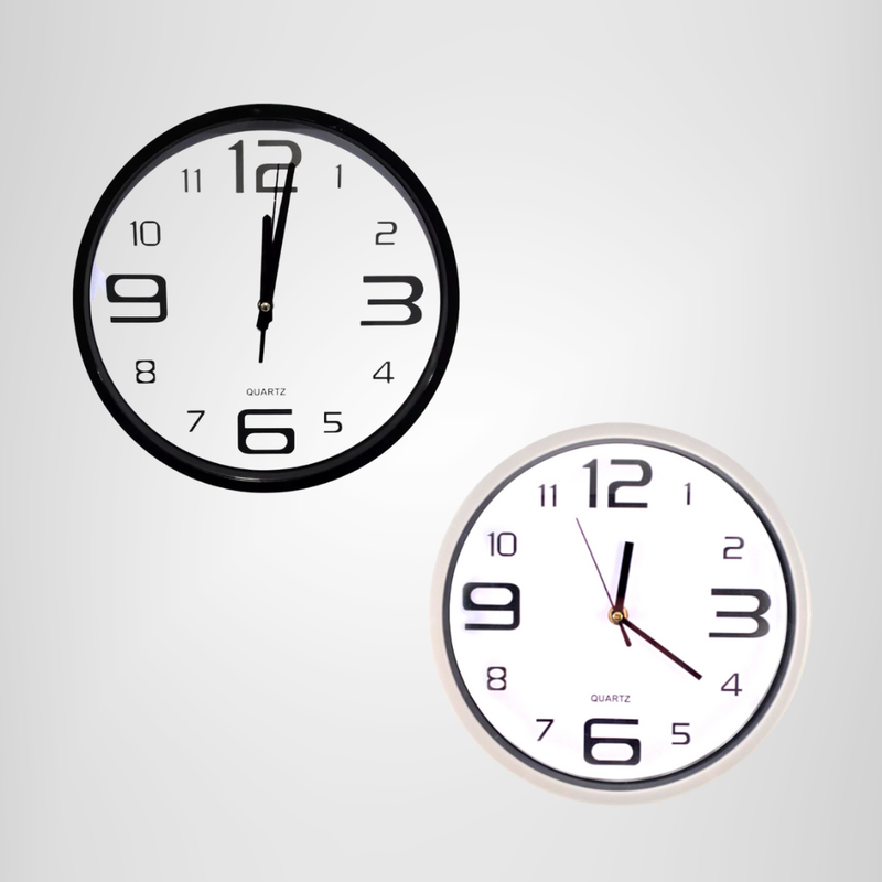 Reloj de Pared c/Borde a Pila 25cm