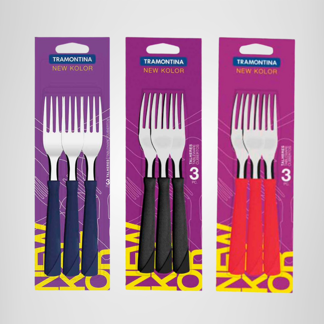 Juego de Tenedores de Mesa x3 New Kolor TRAMONTINA