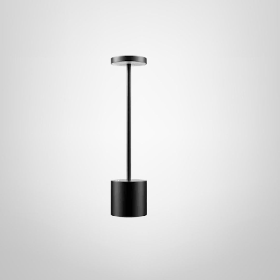 Lámpara de Mesa de Metal Táctil Negra