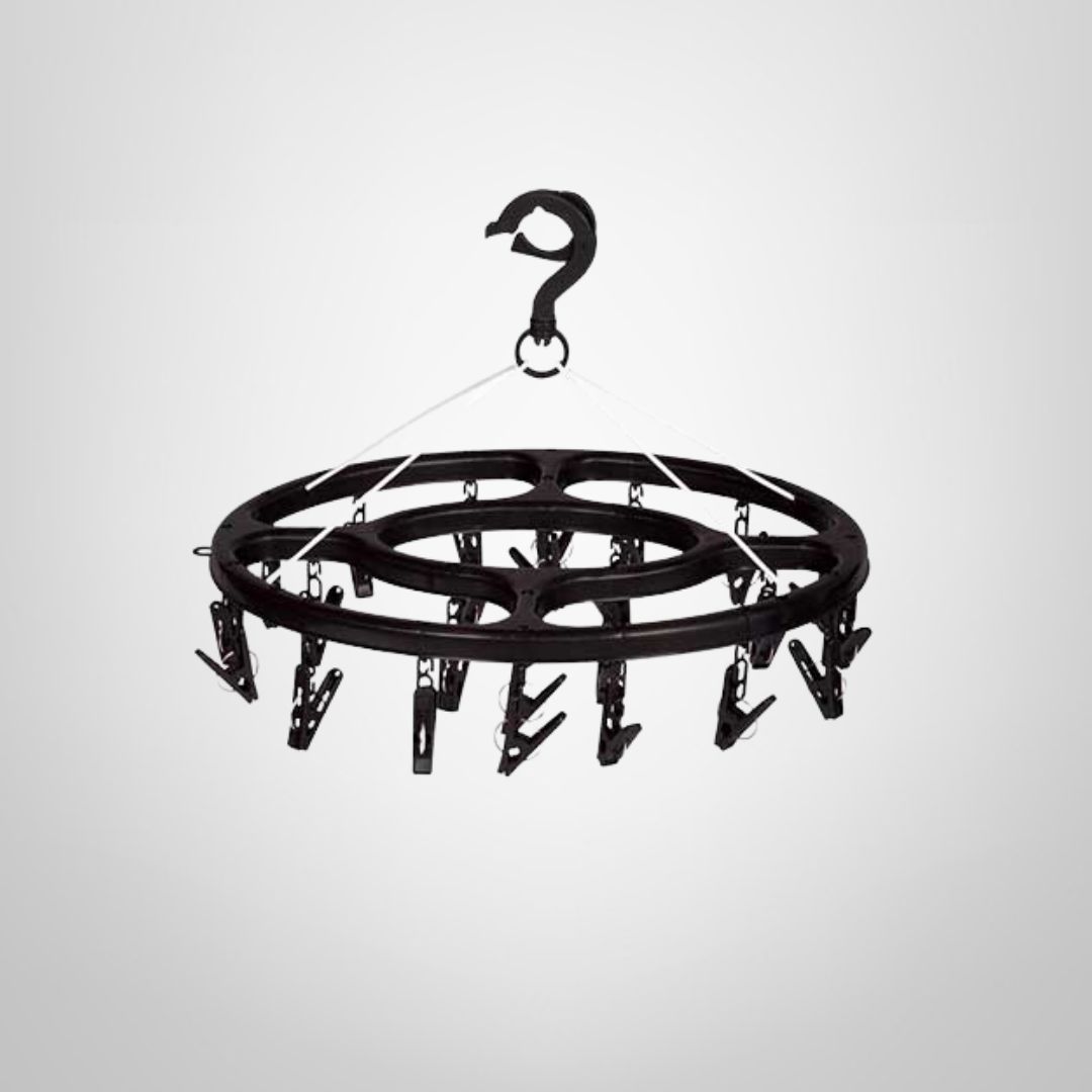 Mini Tendedero Oval 24 Palillos Negro MOR