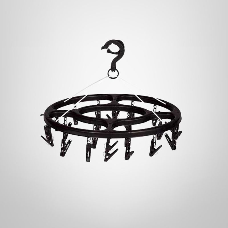 Mini Tendedero Oval 24 Palillos Negro MOR