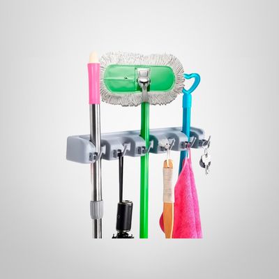 Soporte para Escobas, Lampazos y/o Herramientas 5 Cavidades 44x6,5cm