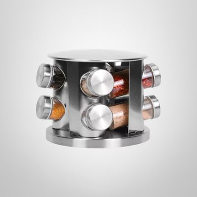 Condimentero Giratorio de Acero Inoxidable x8 HUDSON