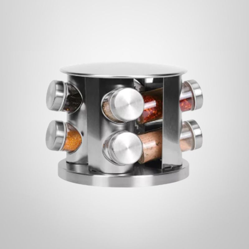 Condimentero Giratorio de Acero Inoxidable x8 HUDSON