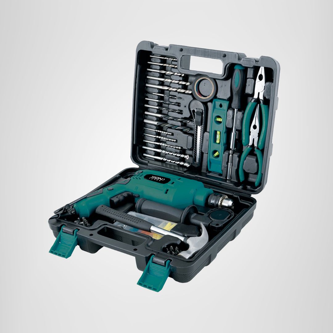 Kit taladro percutor 650w XION