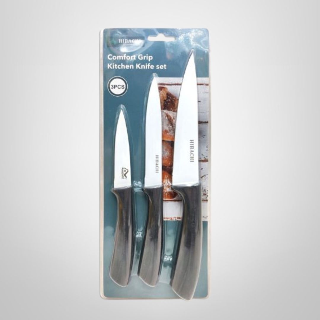 Juego de Cuchillos x3 de Ceramica c/Mango Plastico