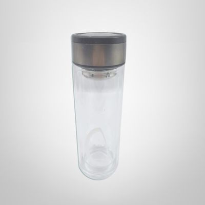 Botella de Vidrio c/Tapa de Metal 300ml 20x6,5cm
