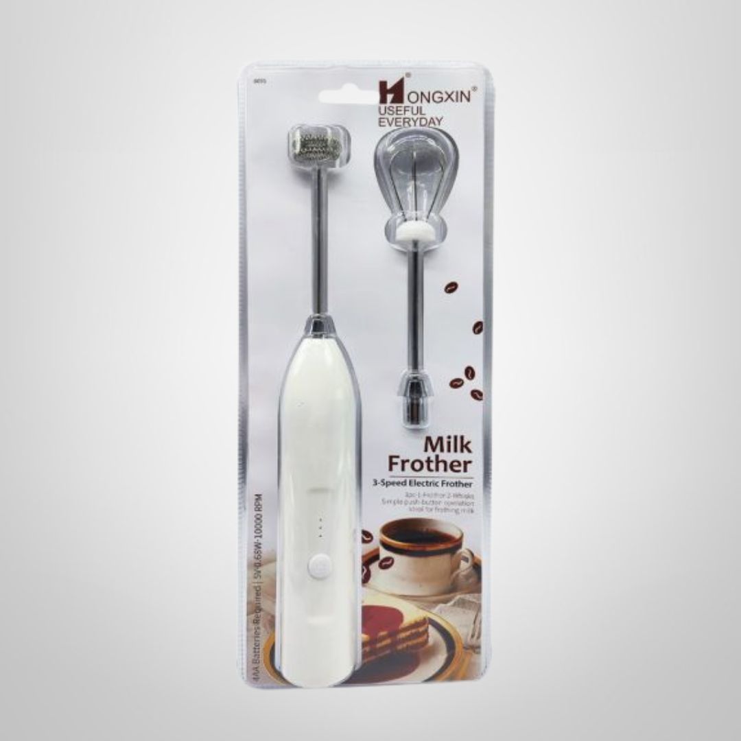 Espumador de Leche c/Batidor 33×12,5cm (Varios Colores)