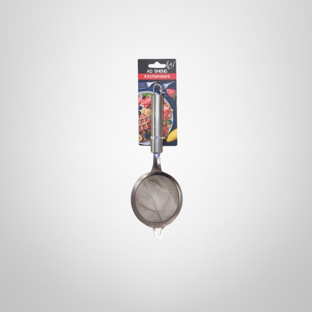 Colador de Acero Inoxidable c/Mango 24,5×8,5cm