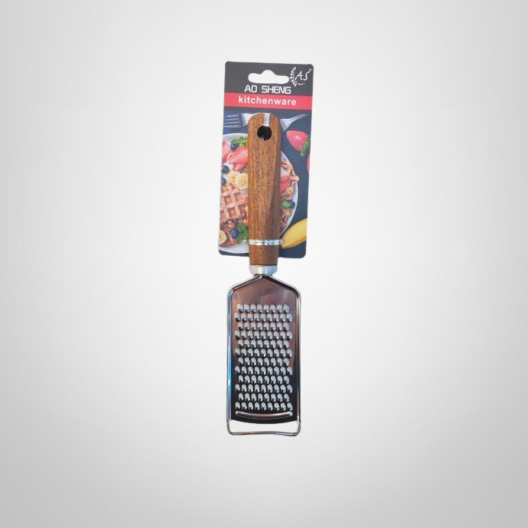 Rallador de Acero Inoxidable c/Mango de Madera 25×5,5cm