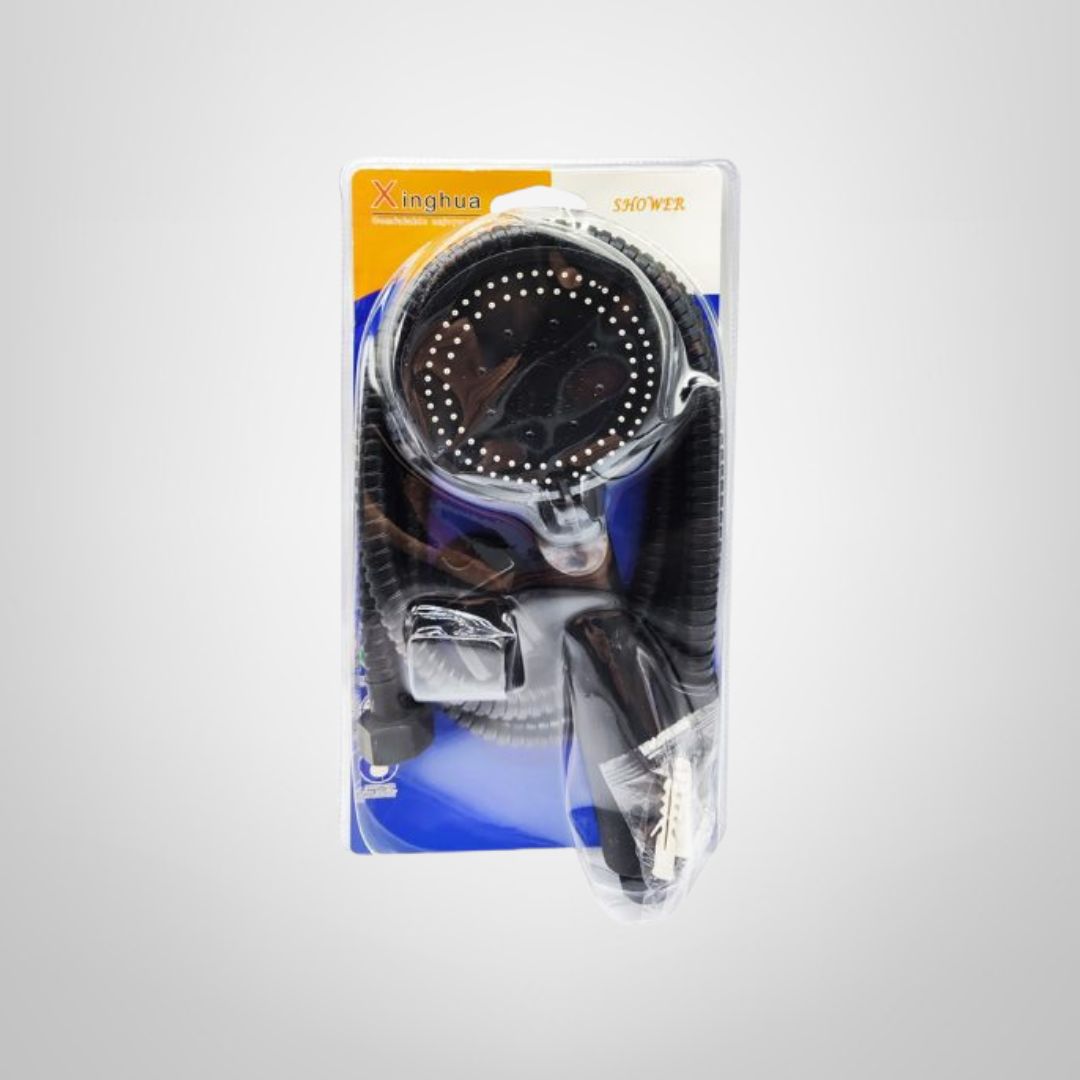 Duchero Redondo Negro  150cm – 16,5×30,5cm