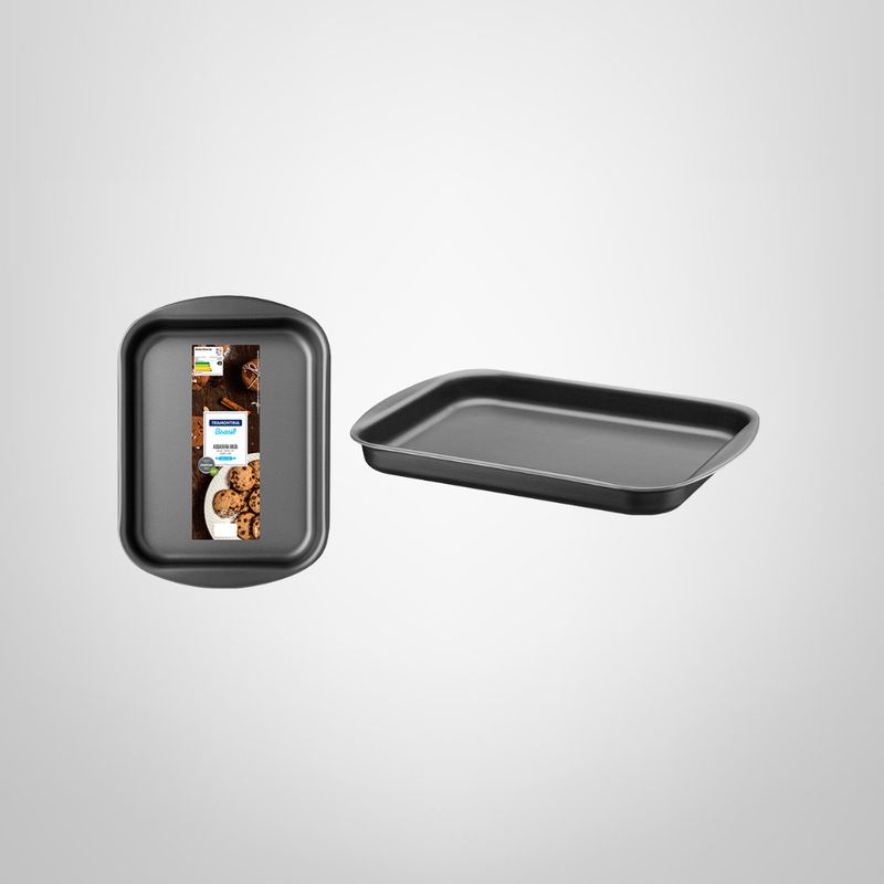 Asadera Rectangular Plana 34cm Antiadherente TRAMONTINA