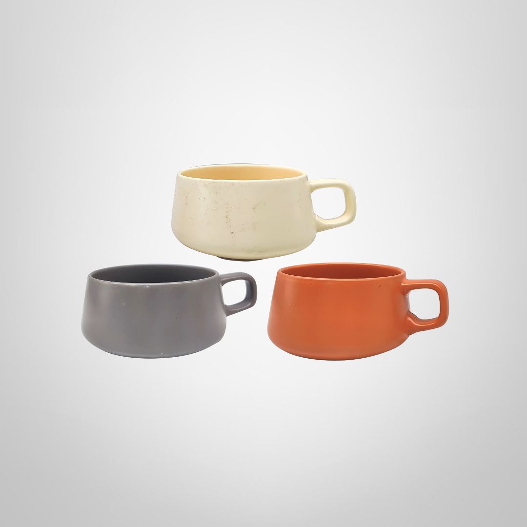 Taza de Ceramica Baja 310ml Colores Surtidos