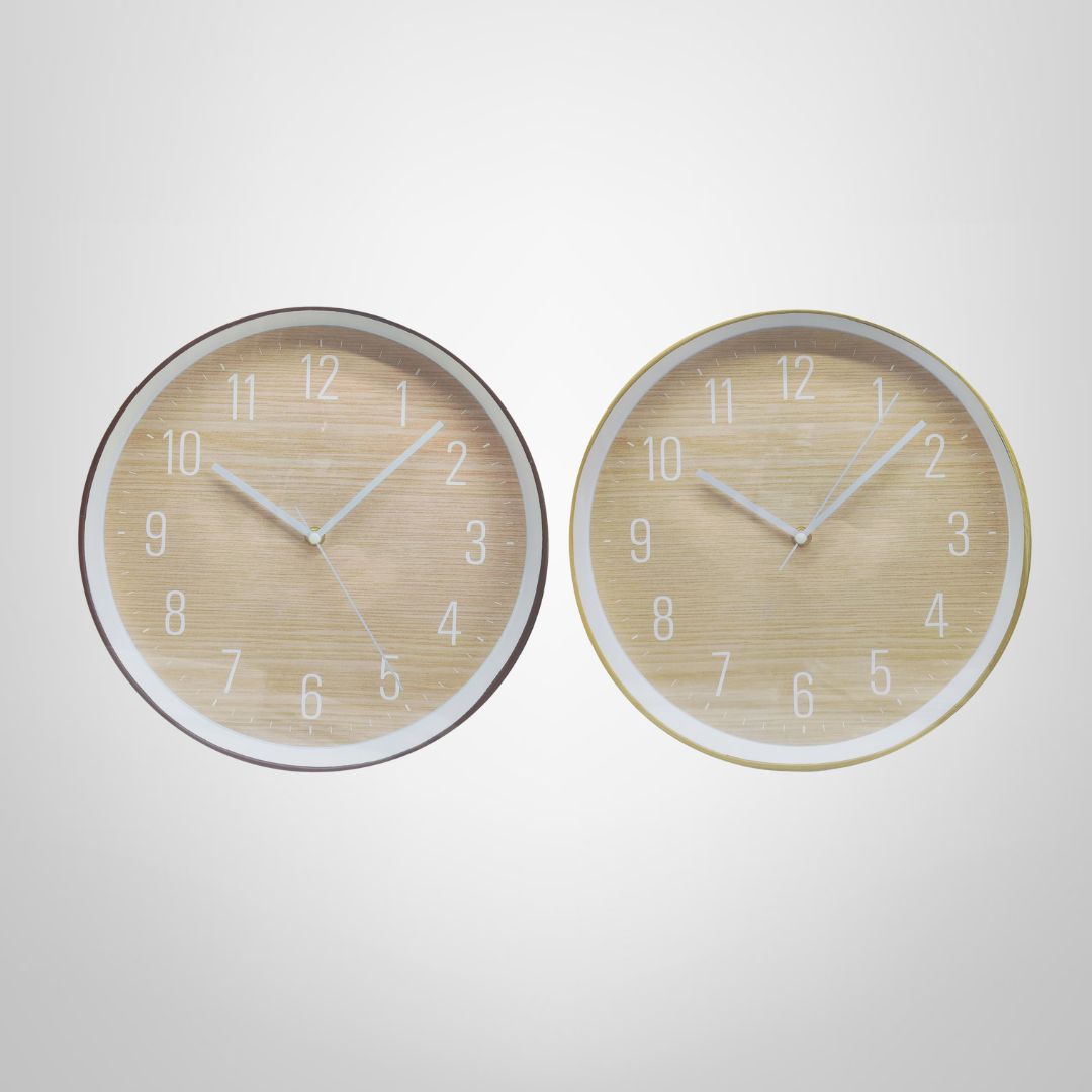 Reloj de Pared &quot;Wood&quot; 38cm 2 Colores